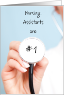 #1 Nursing Assistants Week Recognition Stethoscope card