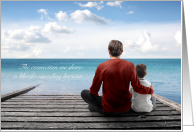 Like a Son to Me Father’s day Man and Young boy on Dock card