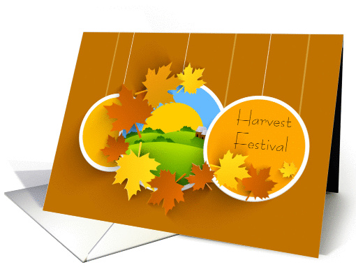 Harvest Fall Festival Falling Leaves Invitation card (1290254)