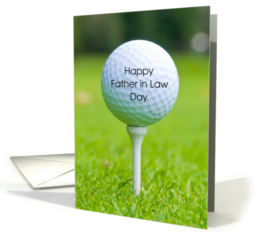 Father in Law Day Golf Ball Tee card (1308270)