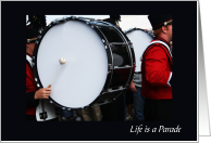 Congratulations Being in the Parade Marching Band Bass Drum card