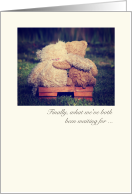 Teddy Bear Hugging Prosthetic Arm Congratulations card