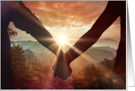 Our Son Bereavement Sympathy Card Sunset Handholding card