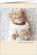 There is Nothing Better than Sweater Weather Welcome Fall Cute Kitten card