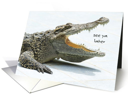 Unfriend Day Social Media See Ya Later said the Alligator card