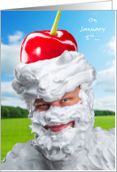 National Whipped Cream Day Covered Head to Toe Cherry on Top January 5th card