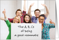 A, B, Cs of Good Roommates Thank You Humor card