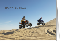 Birthday Quad ATV Sand Dunes Life’s an Adventure card
