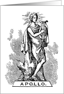 Apollo with Lyre Greek Mythology Humor God of Music Overachiever card