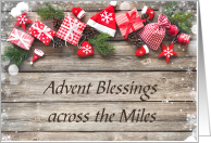 Wood and Greenery Advent Blesings Across the Miles card