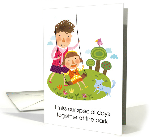 Park Time Missing You Grandma and Granddaughter card (1652654)