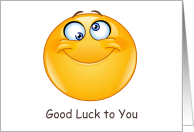 Crossed Eyes Good Luck Cross Fingers Toes Humor Smile Face card