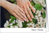 Thank You Manicurist Bridal Wedding Hands Manicure card