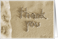 Thank You Beach Sand & Surf Writing card