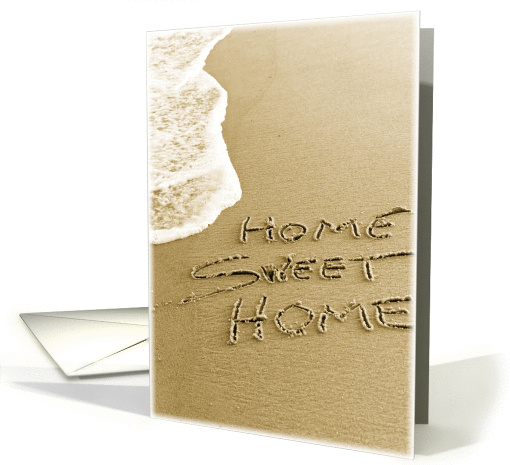 Home Sweet Home Beach Sand Moving Announcement card (36392)