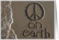 Peace On Earth - beach & sand card