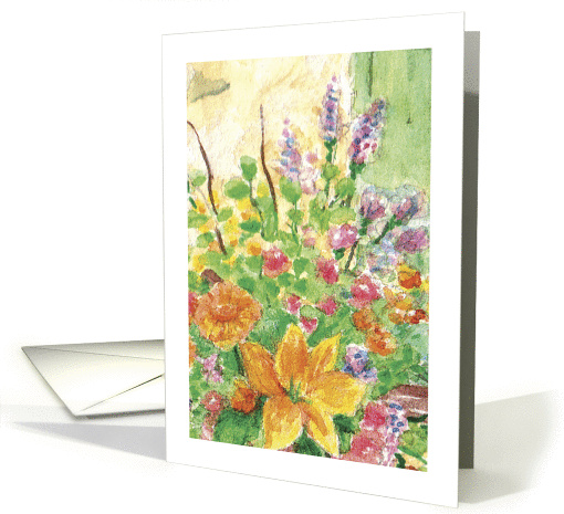 Floral greetings in watercolor card (1444104)
