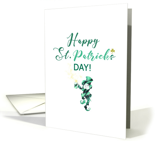 Happy St. Patrick's day, Green Typography for Anyone card (1561368)