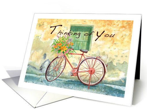 country bicycle, thinking of you card (744090)