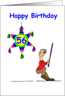 56th Birthday - Hitting 56 card
