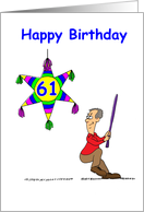 61st Birthday - Hitting 61 card
