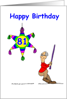 81st Birthday - Hitting 81 card