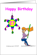 27th Birthday - Hitting 27 card