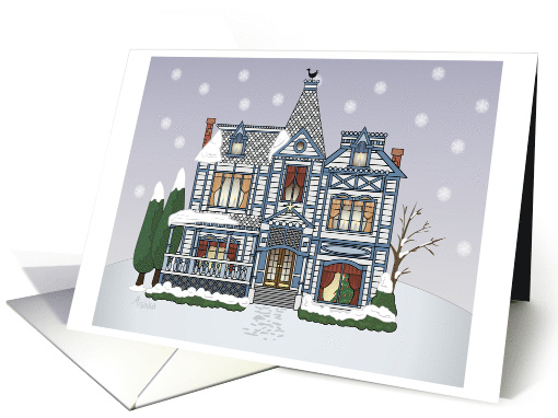 Victorian Christmas House card (150481)