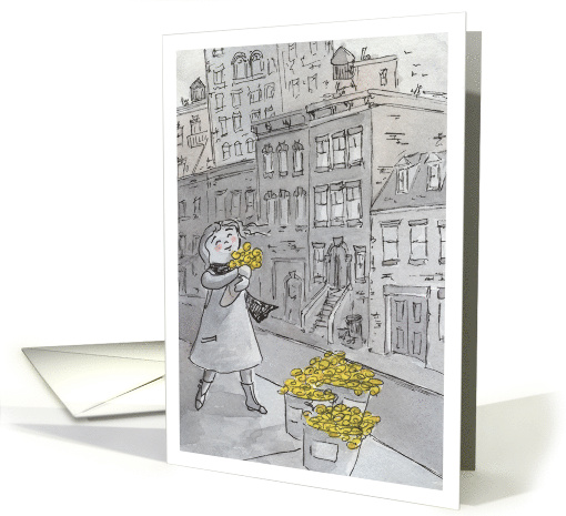 Yellow Daffodils in the City To Brighten Up A Happy Day card (1522160)