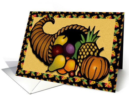 Thanksgiving Cornucopia card (106192)
