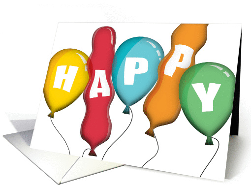 Birthday Baloons card (51704)