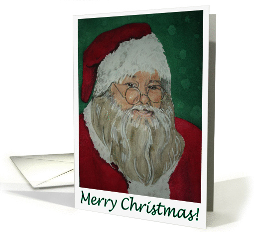 Merry Christmas Santa Watercolor card (118611)