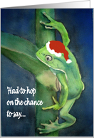 Frog Christmas Merry Christmas Tree Ornaments card