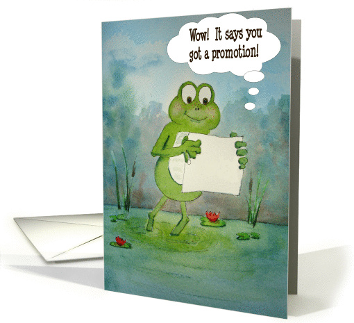 Frog Promotion Congratulations Business card (123233)