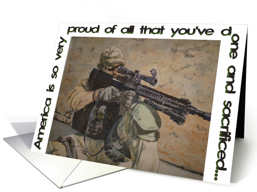 Welcome Home Hero Card Military Support card (128784)