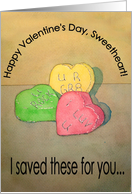 Happy Valentine’s Day Sweetheart Candy Card