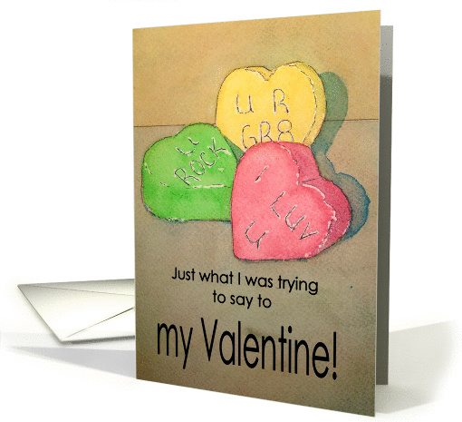 Candy Valentine Valentine's Day Sweetheart card (130555)