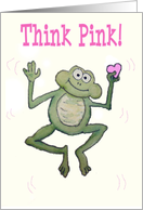 Happy Valentine’s Day Pink Heart Frog Card