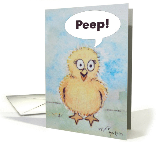 Happy Easter Silly Chick Peep Bird Card Cute card (145583)