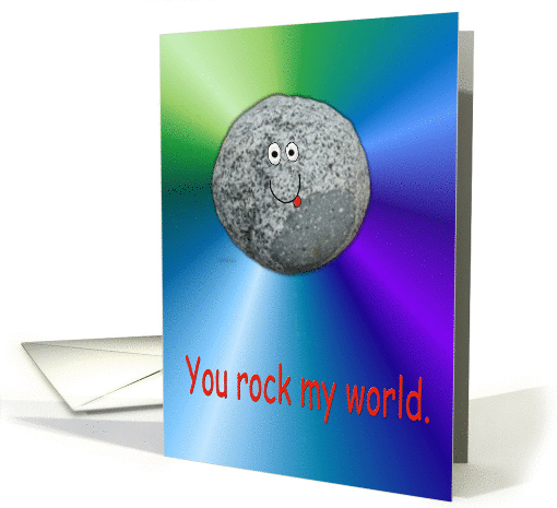 Funny You Rock My World Whimsical Paper card (150853)