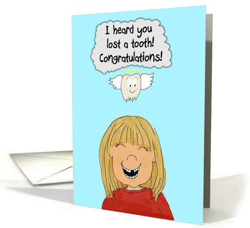 Lost Tooth Teeth Paper Greeting Card Girl card (185266)