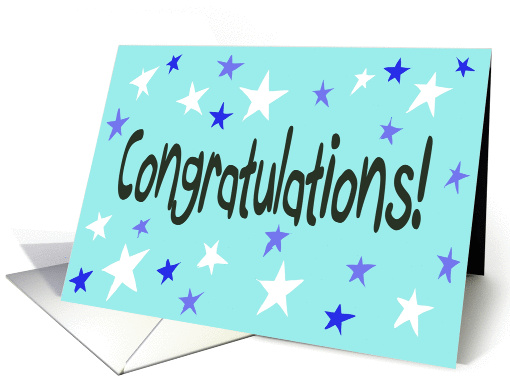 Blue Congratulations Star Paper card (230165)