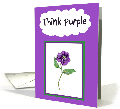 Think Purple Color Card Friendship Friend Paper card (230367)