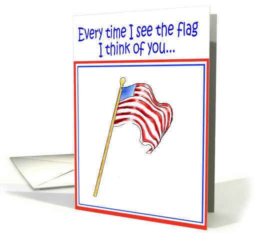 Patriotic Military Support Our Troops Paper card (231623)