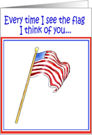 Patriotic Military Support Our Troops Paper Card