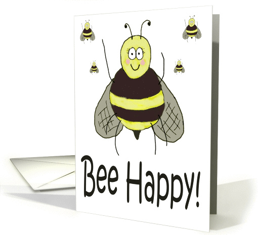 Bee Happy Paper card (233496)