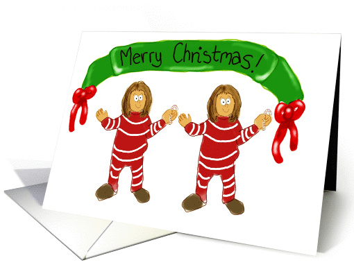 Merry Christmas From Twins Twin card (306910)