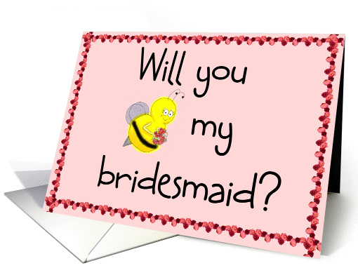 Will You Be Bee My Bridesmaid Wedding Invitation card (344358)