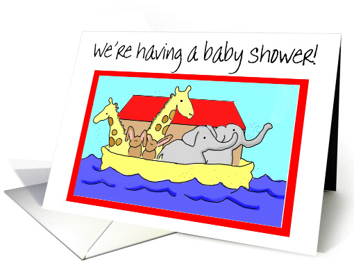 Baby Shower Noah's Art Whimsical Invitation Invite Paper card (347430)