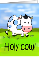Holy Cow Funny Humor Congratulations Paper Card